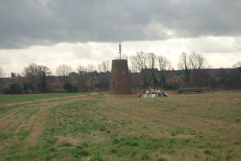 the remains of the windmill in the landscape January 2008